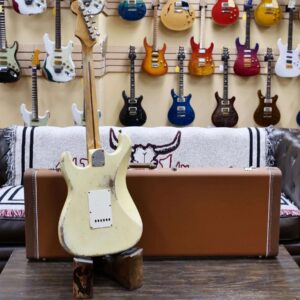 Fender Custom Shop Ron Jessurun Apprentice Built Modernized 1960 Stratocaster Relic Super Aged Olympic White 7.45 lbs - Image 10