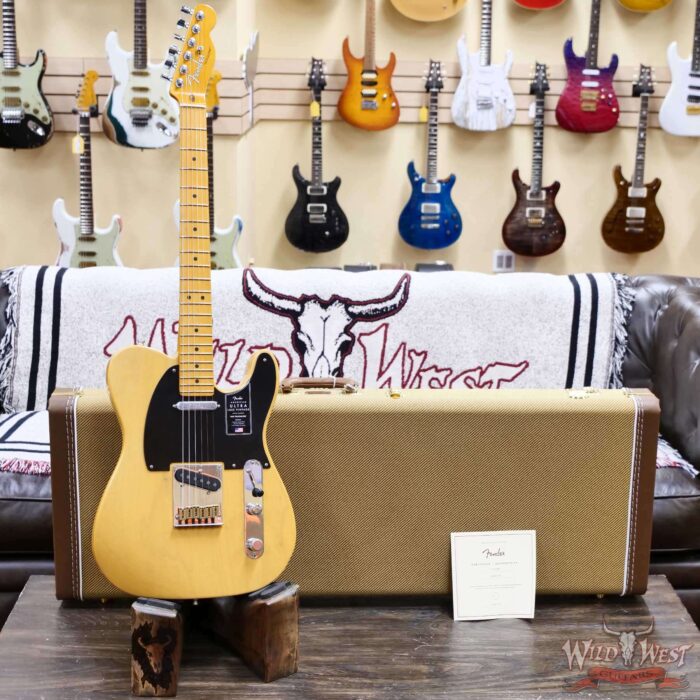 Fender American Ultra Luxe Vintage '50s Telecaster Maple Fingerboard Butterscotch Blonde 6.65 lbs - Image 5