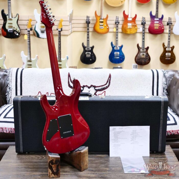 Suhr Custom Set Neck Modern HSH Spalt Maple Top Blower Switch 24 Stainless Steel Frets Tran Caramel with Cherry Back 7.70 lbs - Image 9