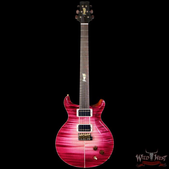 Paul Reed Smith PRS Private Stock # 11309 Santana Retro Flame Maple Top Brazilian Rosewood Fingerboard Raspberry Glow 8.00 lbs - Image 3