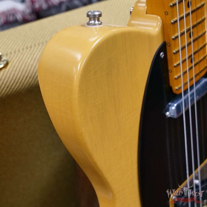 Fender American Ultra Luxe Vintage '50s Telecaster Maple Fingerboard Butterscotch Blonde 6.65 lbs - Image 8